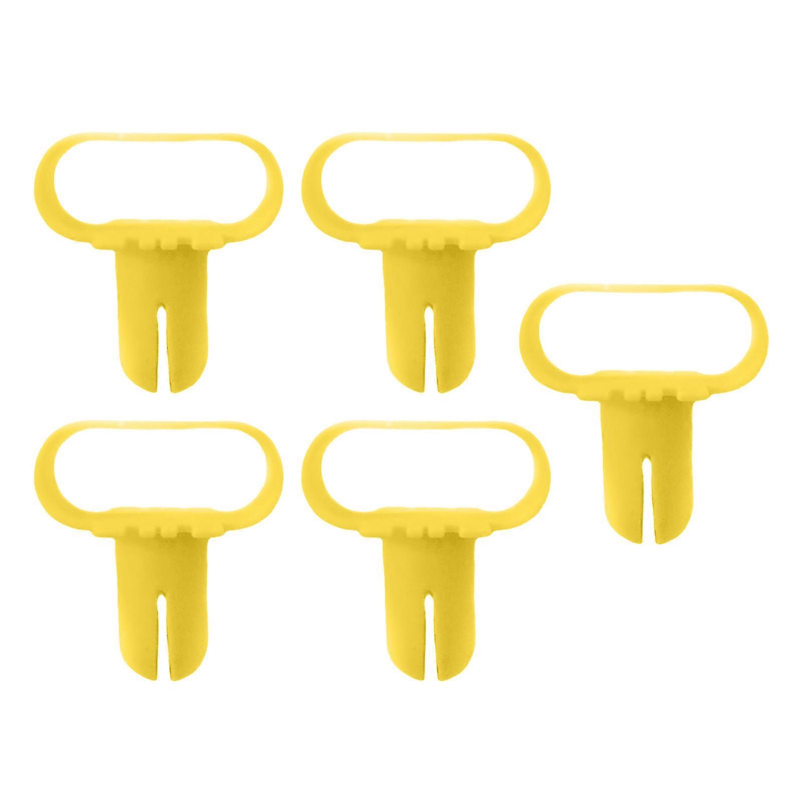 Set of 5pcs Balloon Fastener Easy Balloon Knotter Practical Balloon Tying Assistant Essential Tools for Party Decors Yellow