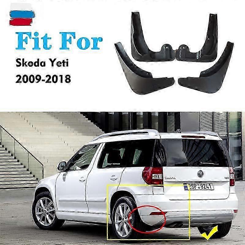 4PCS 2009-2018 CAR Mudflaps Suitable for Skoda Yeti Mudguard Fenders Mud Flap Guard Splash Fender Mudguards accessories auto styline