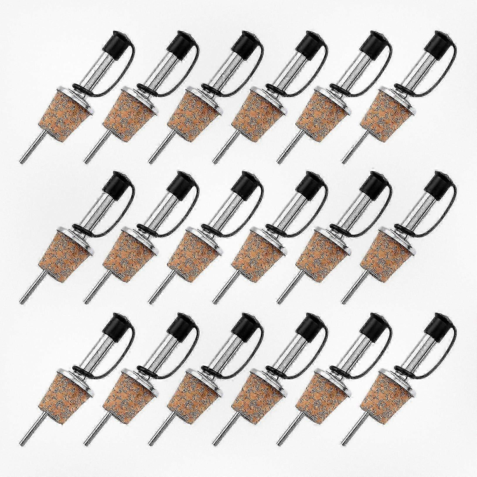 16 Pieces Wine Pourers and Cork Pour Spouts Suitable for Liquor Bottles
