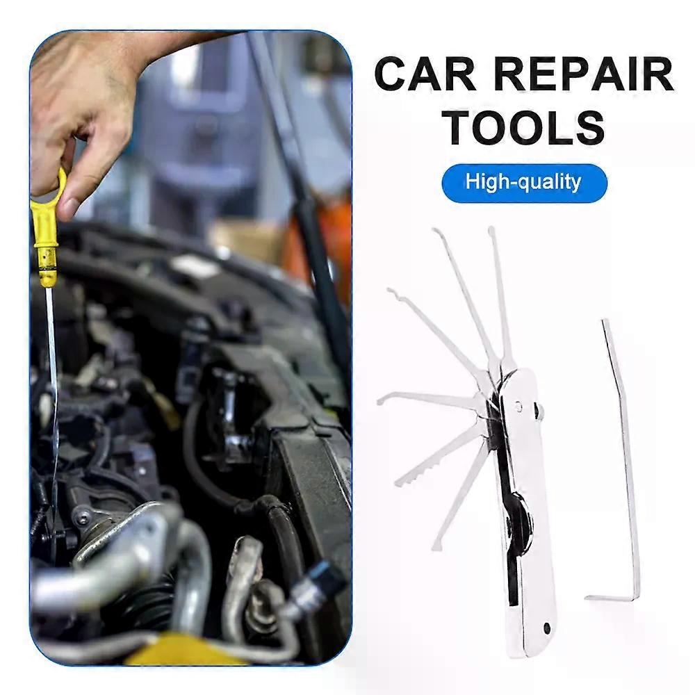 6 in 1 Compact Lock Smith Set Stainless Steel Tool Decompression Toy Pick-up Kit