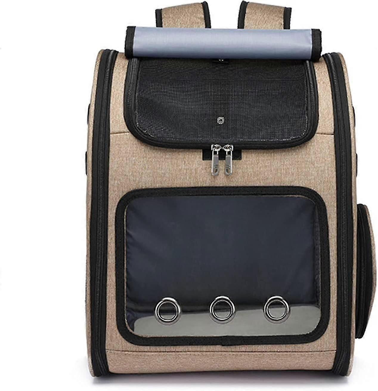 Dog Carrier Backpack, Foldable Pet Backpack, Adjustable Shoulder Strap, Washable Wool Mat