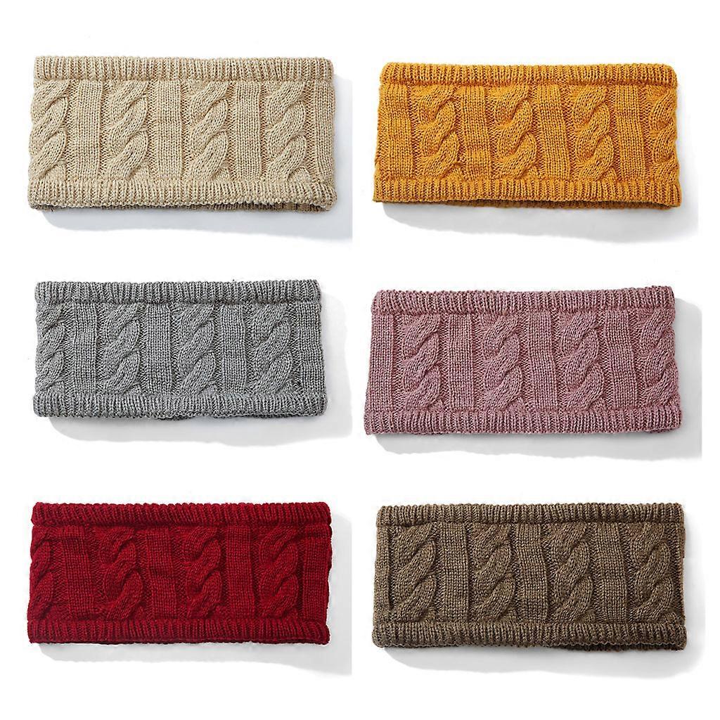 Chunky Knit Opaska do włosów Szydełkowy dzianinowy turban Zimowy gruby ocieplacz do uszu Szydełkowa opaska do włosów Zimowy ocieplacz do uszu z dzianiny