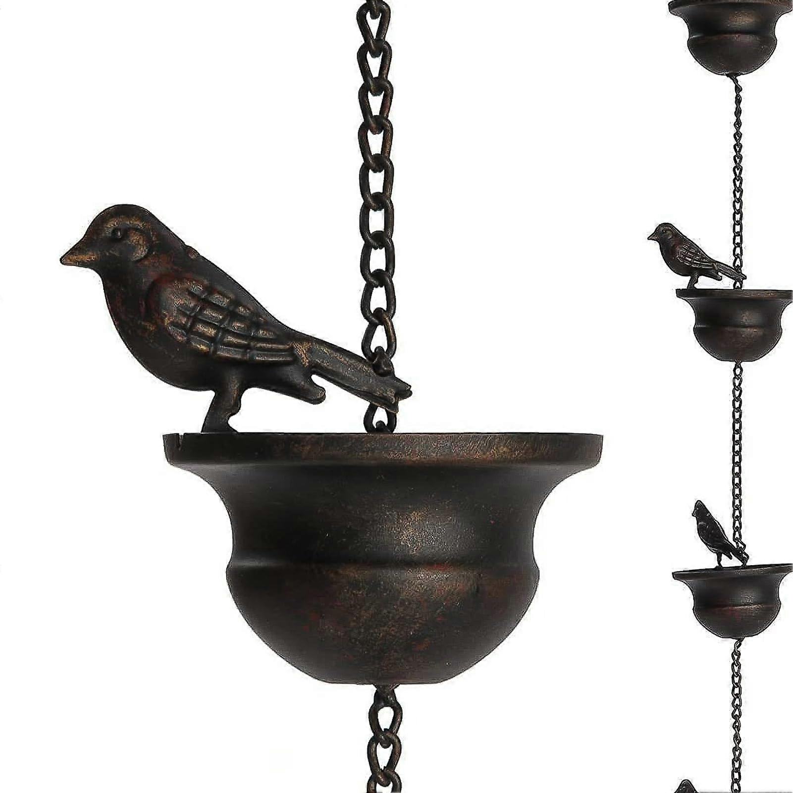 Rain chain, hummingbird rain cha, iron, garden products, 9 x 7 x 60 cm, removable, hanging, for gutters