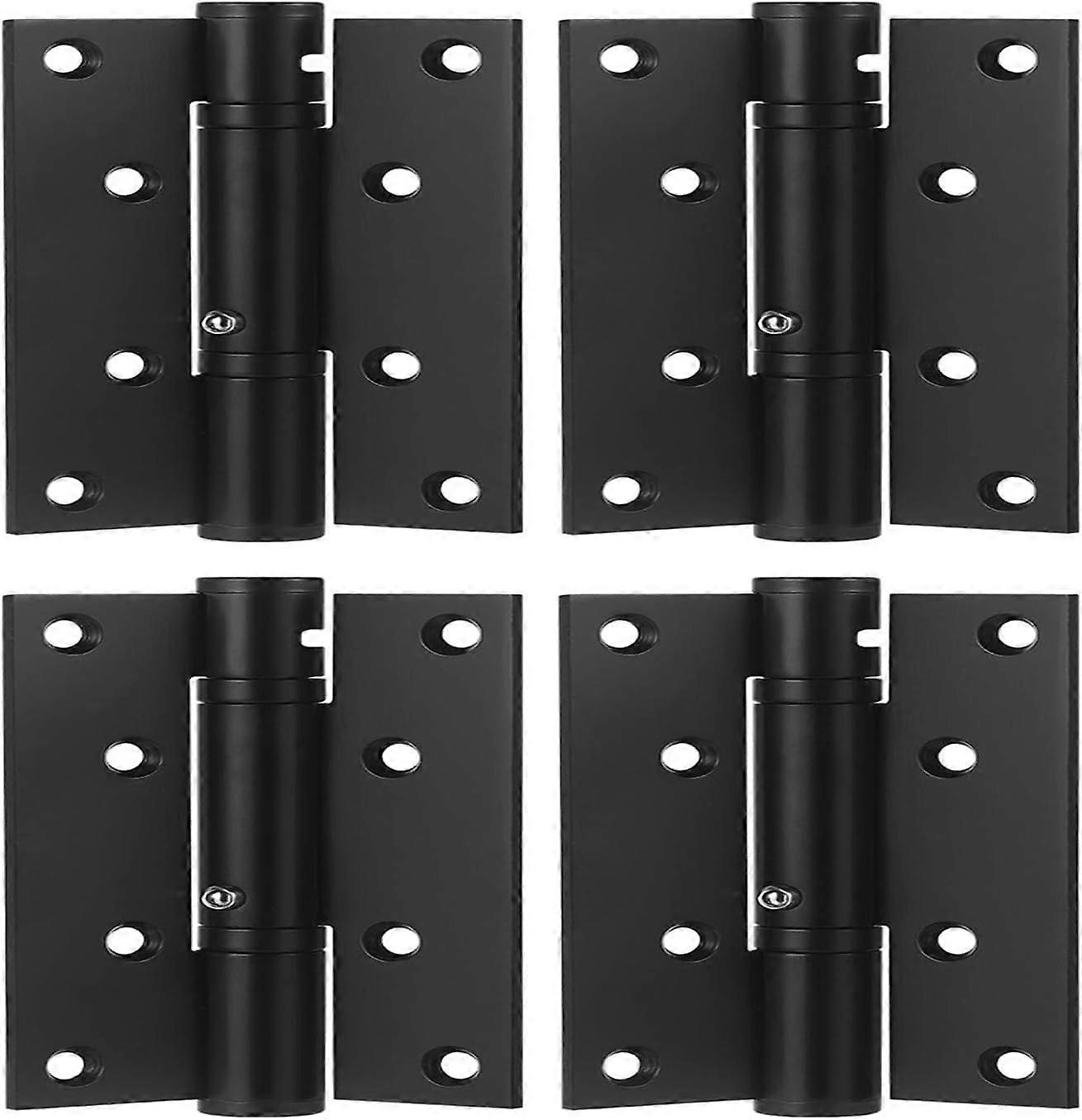 2025 Latest Model  4 Pack Black Door Hinges, 4 Inch Automatic Closing Spring
