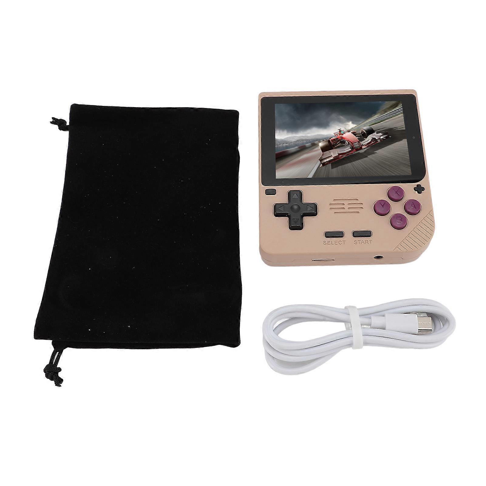 Khaki 128GB Handheld Game Console Quad Core CPU 3.5" IPS Screen Retro Player