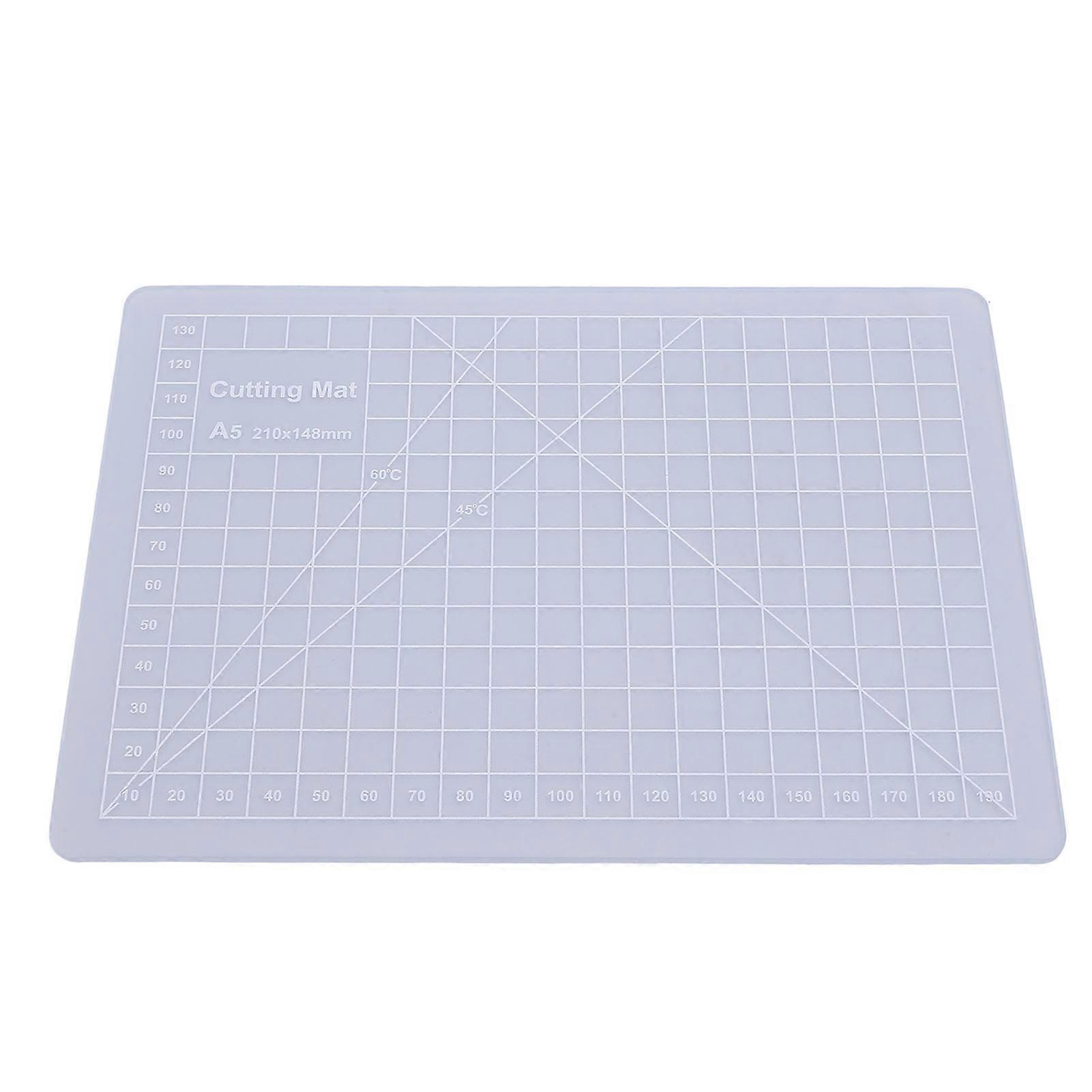 Transparent Cutting Mat Composite PVC Versatile Non Slip Pad Board for Crafting Writing Painting A5 Size 