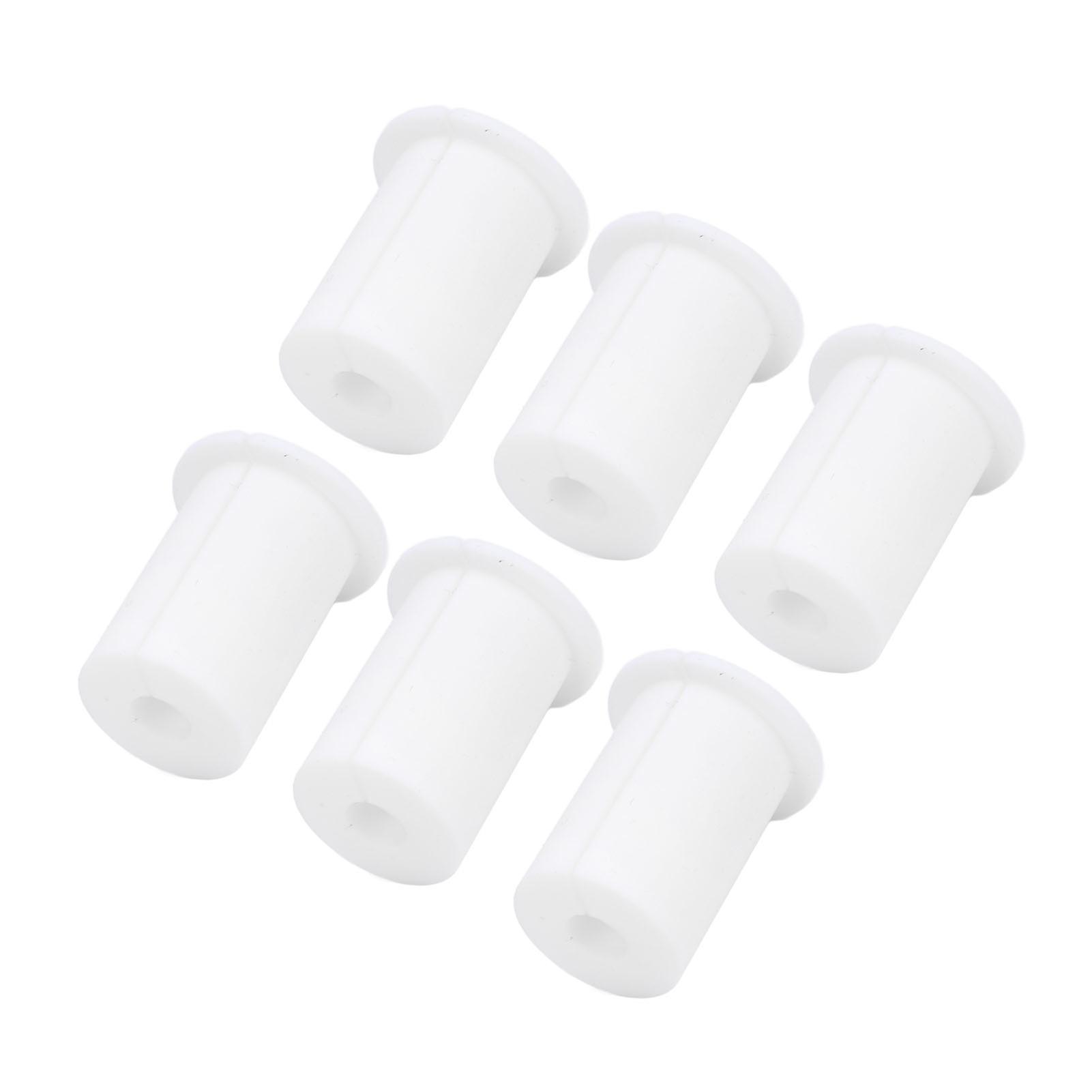 6Pcs Cable Routing Kit 1in Wall Pass Through Bushing Silicone Wire Cord Grommet for Rectangular Satellite Ethernet White 