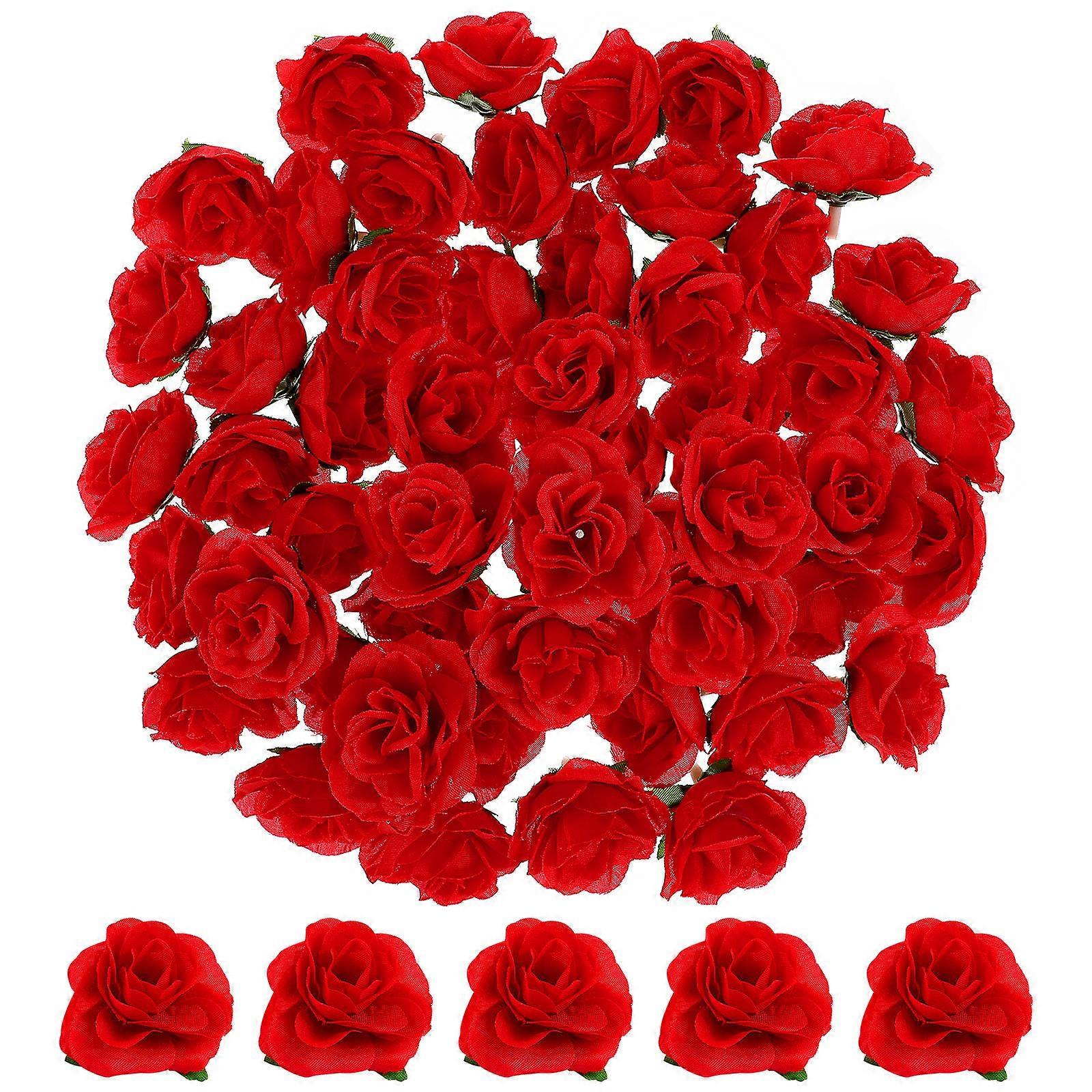 Celebration Decor Silk Rose Heads, Reusable Artificial Flower Stems