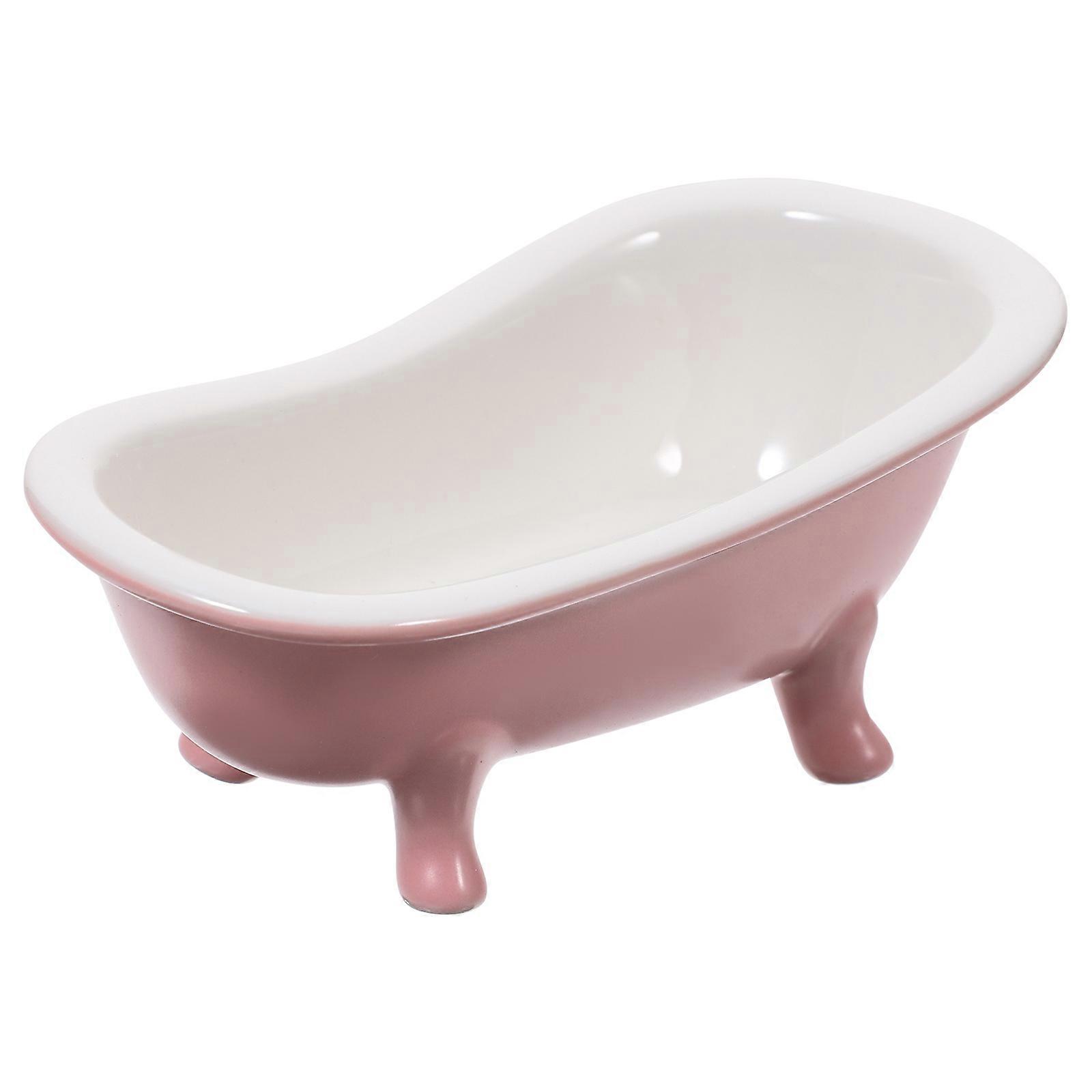 Creative Bathtub Shaped Dessert Bowl Ice Cream Bowl Ceramic Storage Bowl Random Color