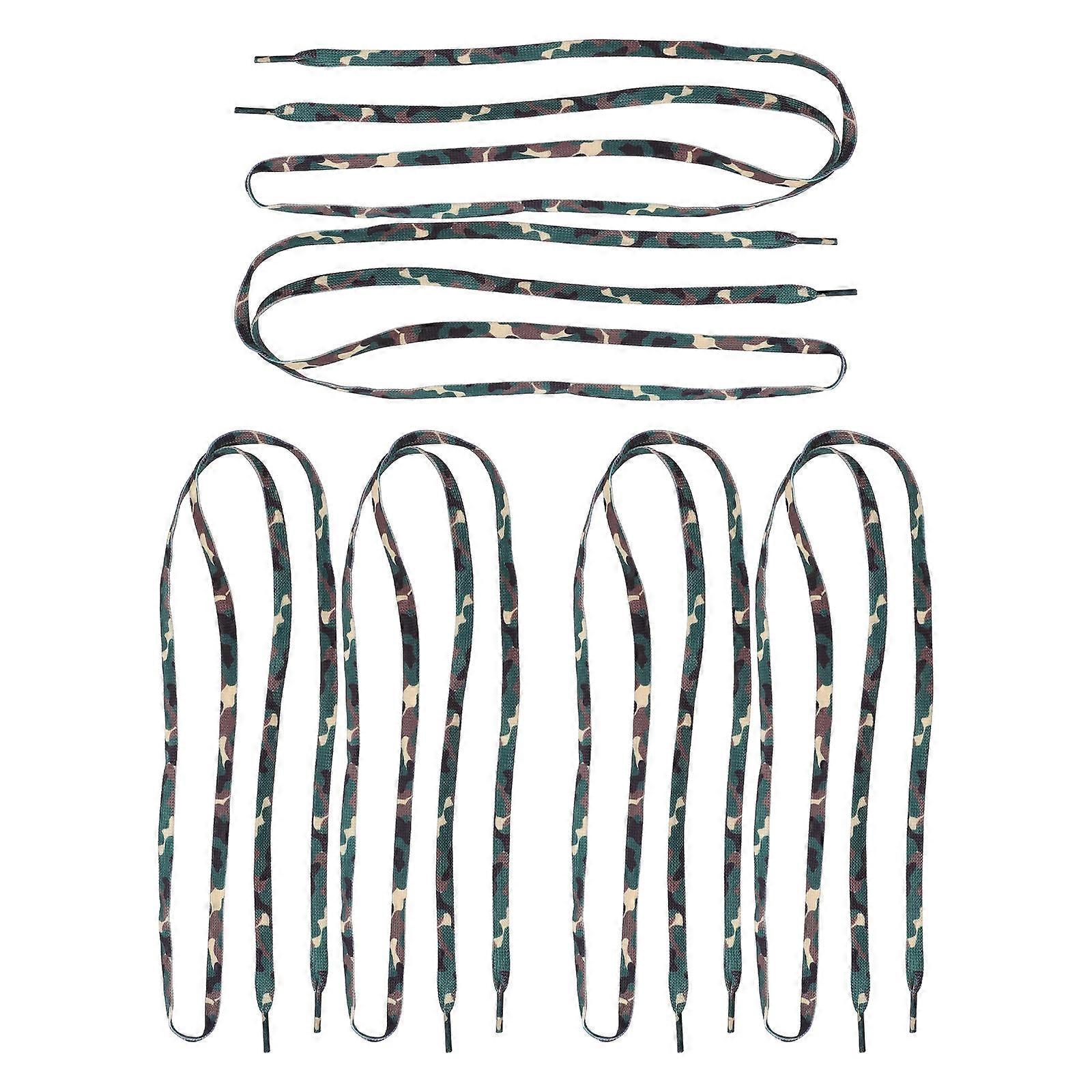 3 Pairs Stylish Camouflage Polyester Shoelaces with Disruptive Pattern – Replacement Laces for Sneakers & Fashion Footwear