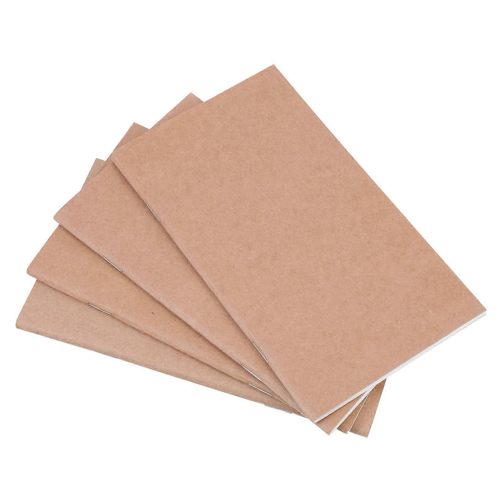 Notepad Replacement Travel Notebooks Rectangular Shape Light Brown Color For Professionals Students 4Pcs