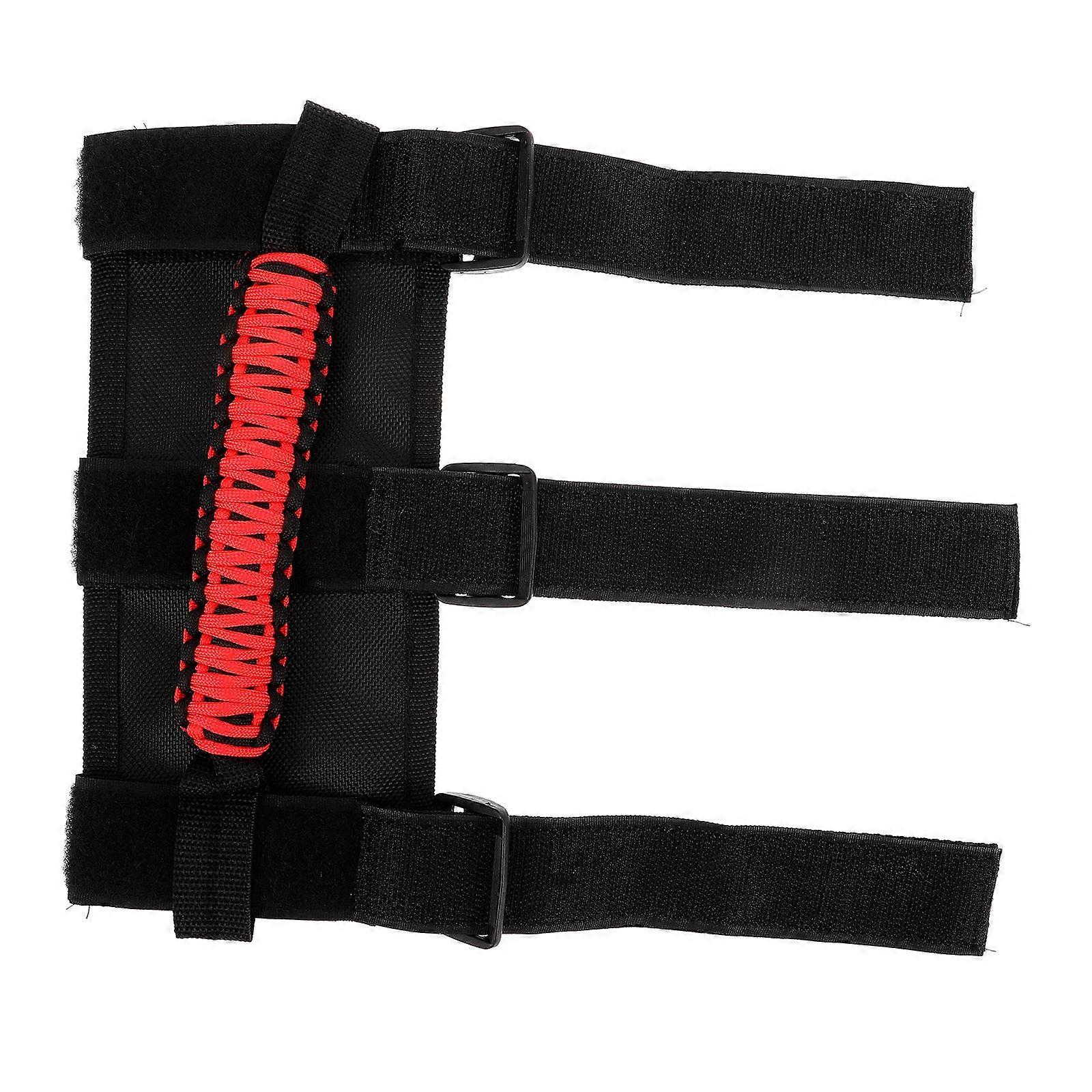 Vehicle Grab Handle Handle Horse Trailer Door Latch Rugged Look Black Background with Red Cord Stability 1Set