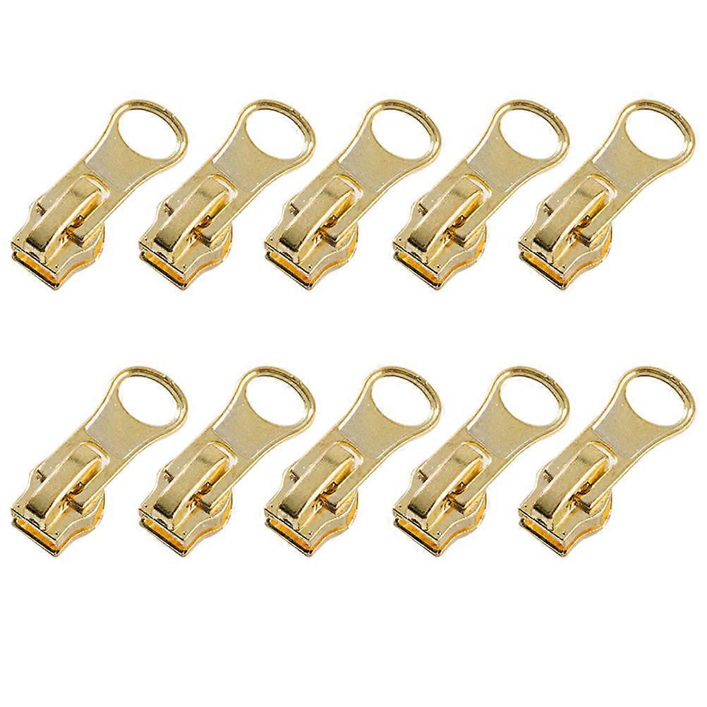 Zipper Heads Professional Zipper Puller Clothes Zips Pulls Sliders Replacement for Damaged Zippers Golden 0.8x1.2x2.8cm Durable 20Pcs