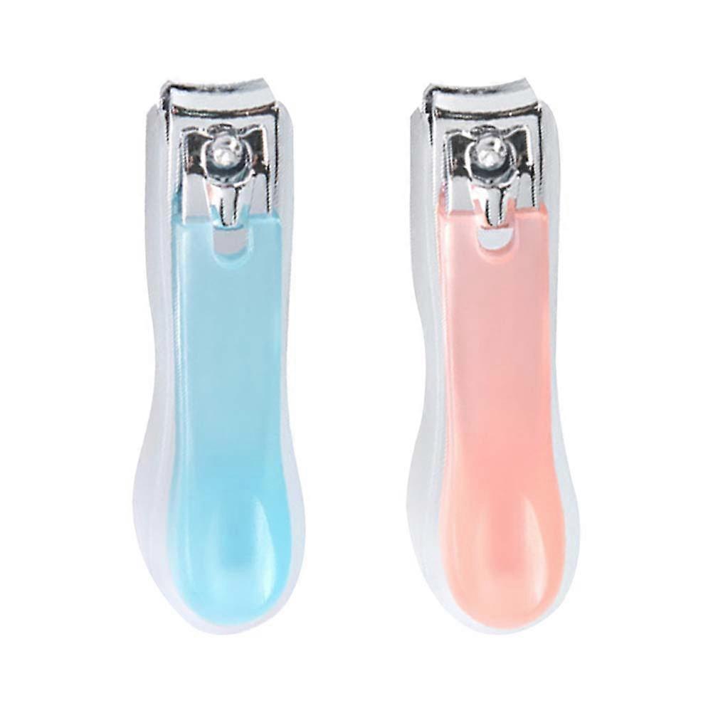 Mens Manicure Set Corrosion Resistance Universal Nail Clipper 2Pcs Home Use Assorted Color