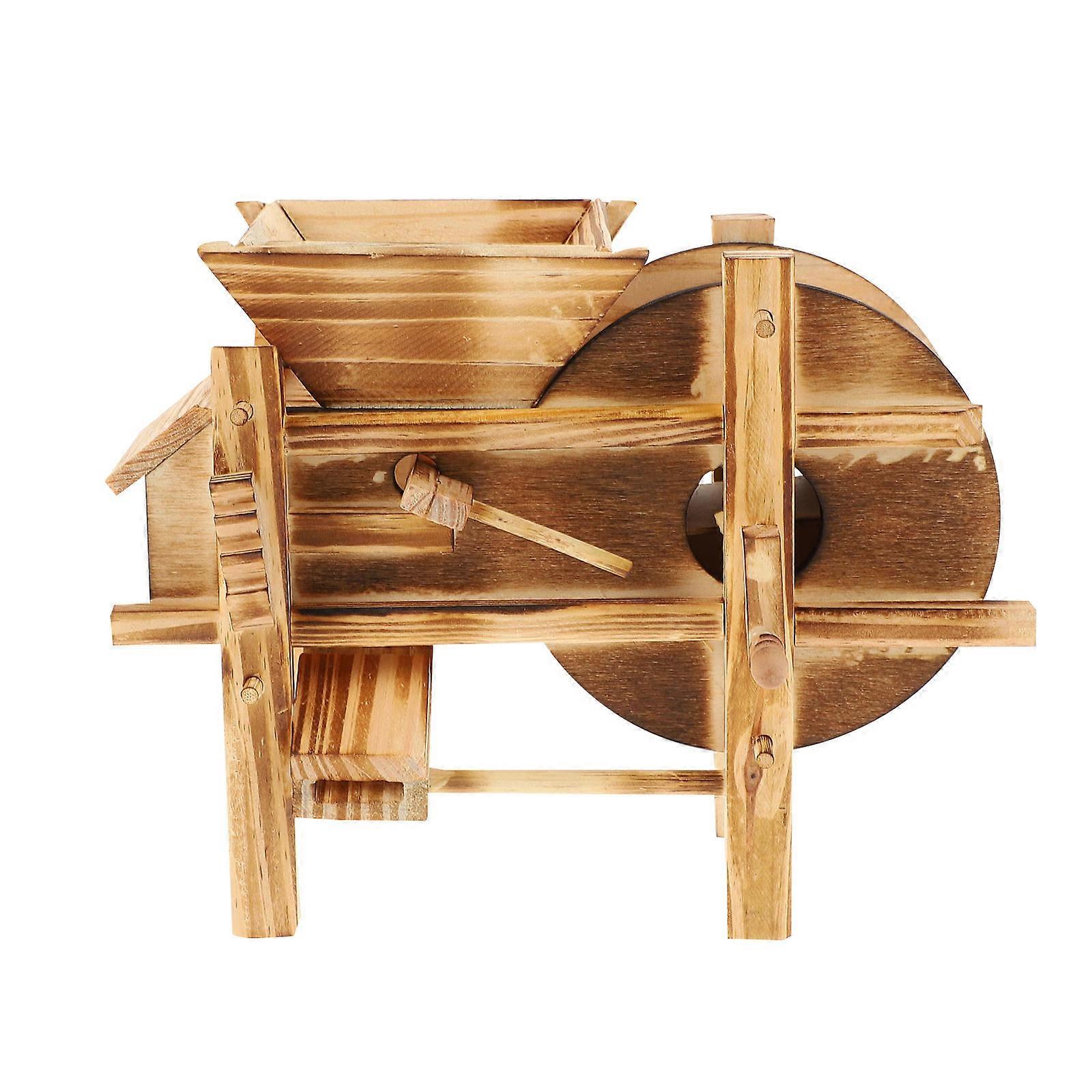 Retro Wood Crafts Ornament for Home Decoration with Light Brown Color and Stable Tabletop Placement 1PC
