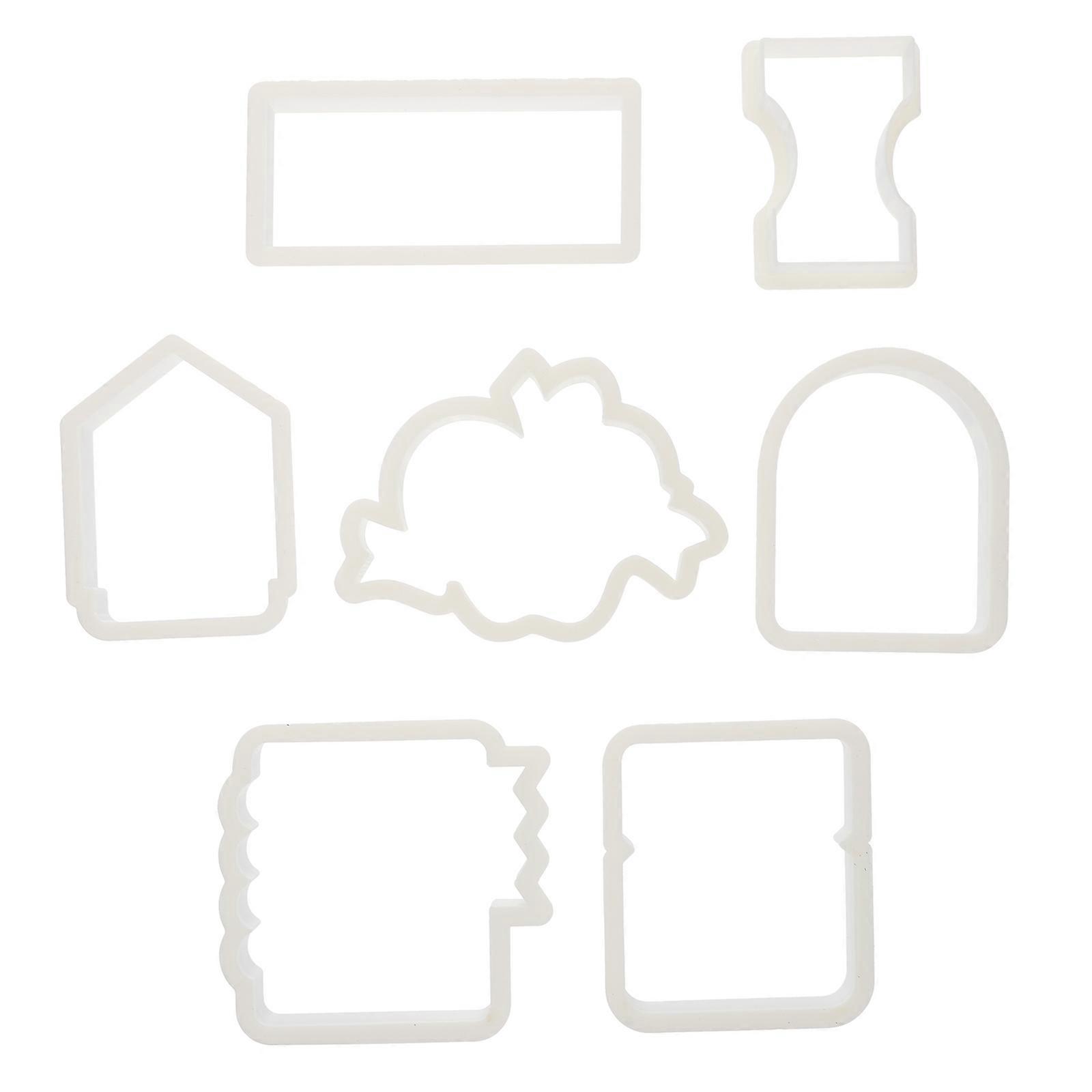 Plastic DIY Cutters for Home Use Safe and Easy to Clean White Color 7pcs Set