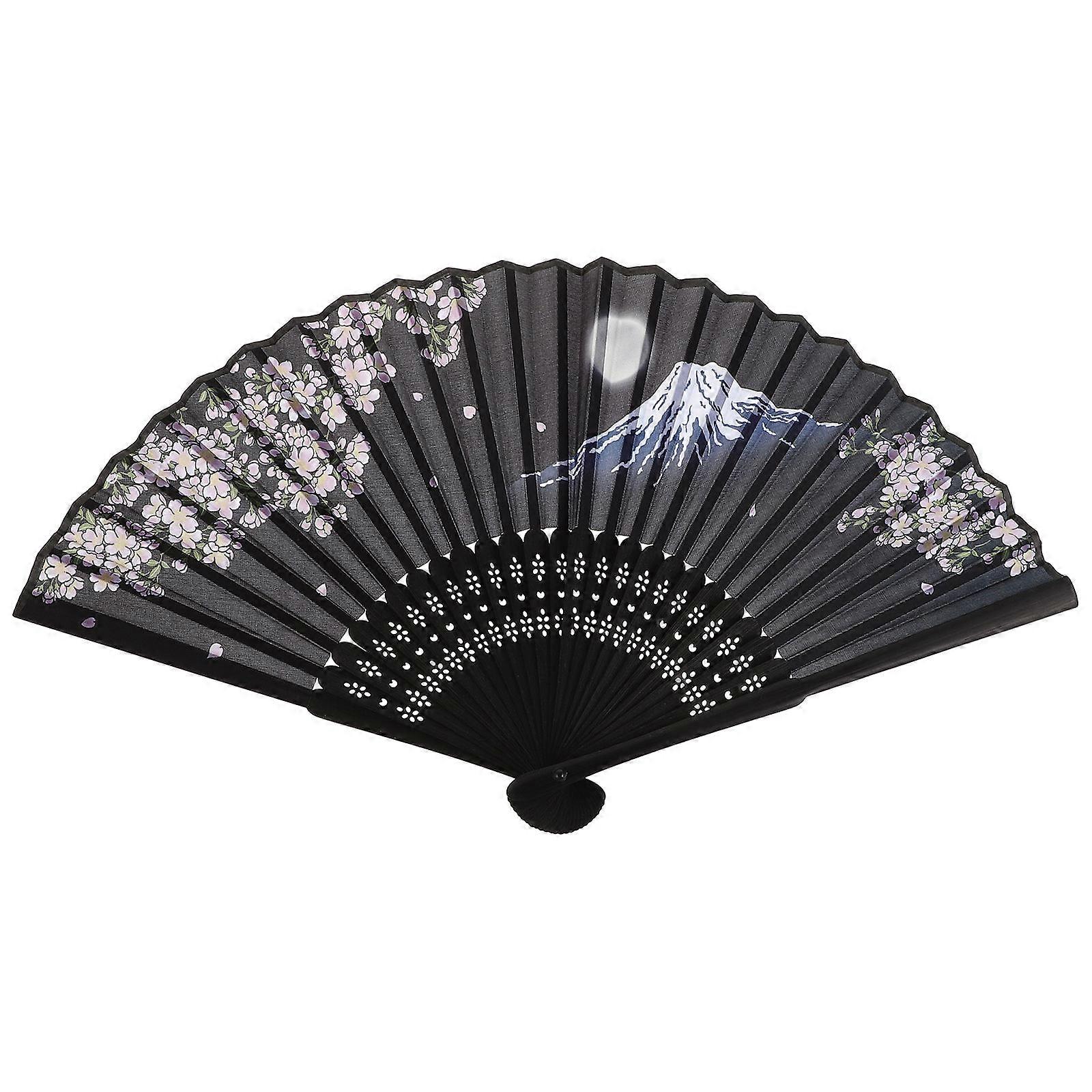 Luxurious Japanese Silk Folding Fan with Bamboo Frame – Elegant Handheld Dance Fan for Weddings, Parties & Decorations – Cultural Sophistication &