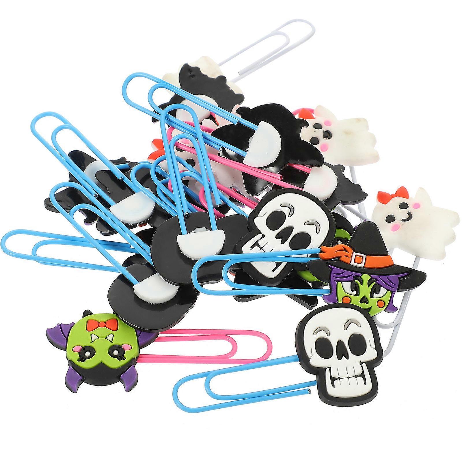 Halloween Book Marks Ghost Style Assorted Color 9.00X8.00X3.00cm Festival Bookmarks Fixing Paper 20Set
