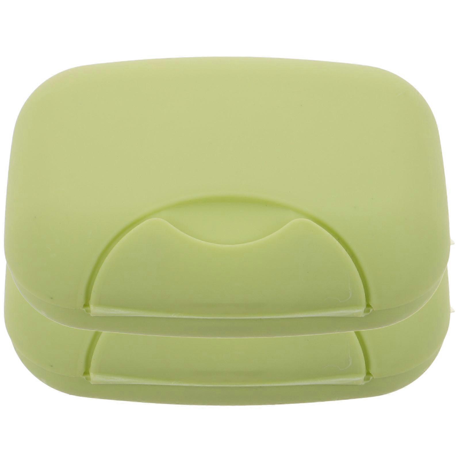Travel Soap Case Leak Proof Rectangular Plastic Storage 2Pcs For Bathroom Camping