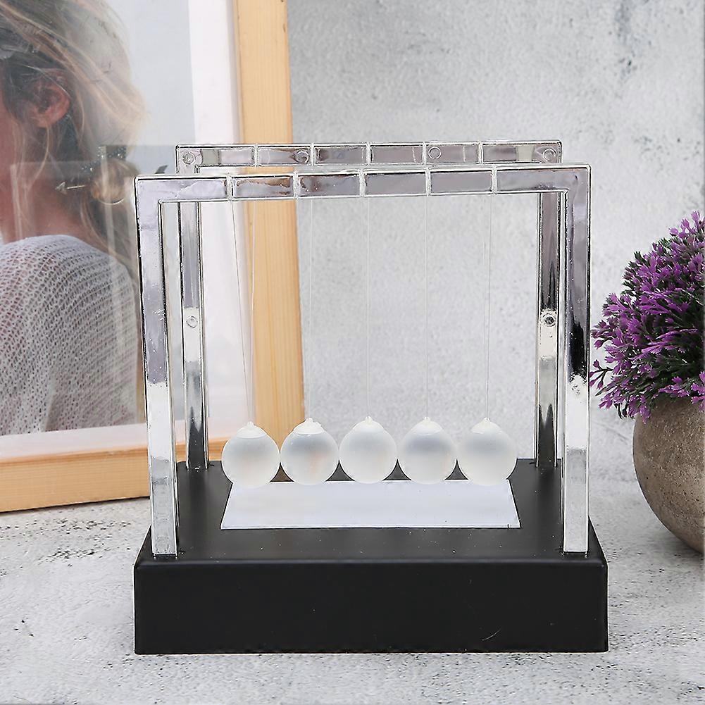 Glowing Decorative Pendulum Ball Kids Toy Gift Educational Science Tool M Ball with Black Base