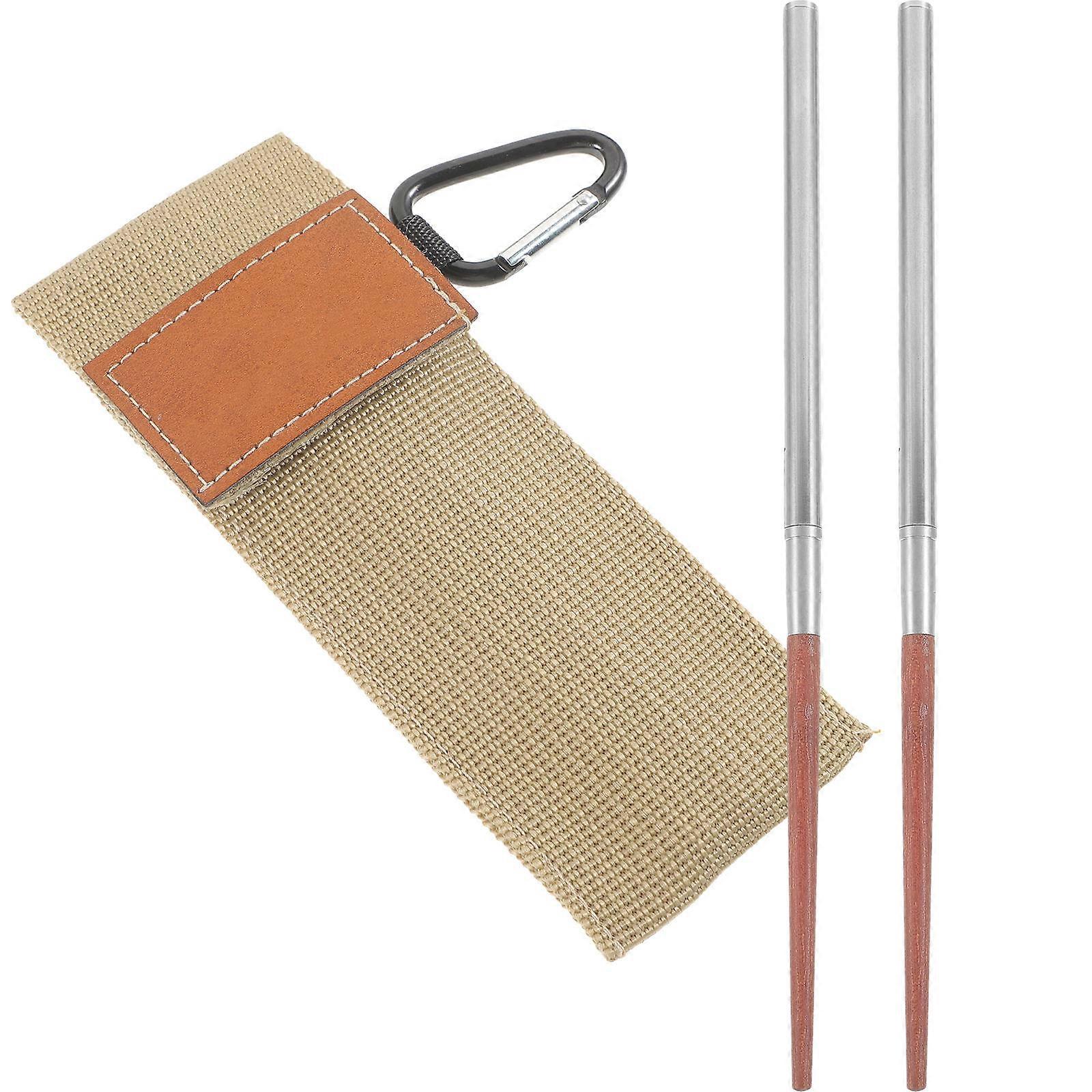 Chopsticks Foldable Portable Chopsticks Reusable Folding Design For Outdoor Travel Khaki 20 00X0 50X0 50CM 1Pair