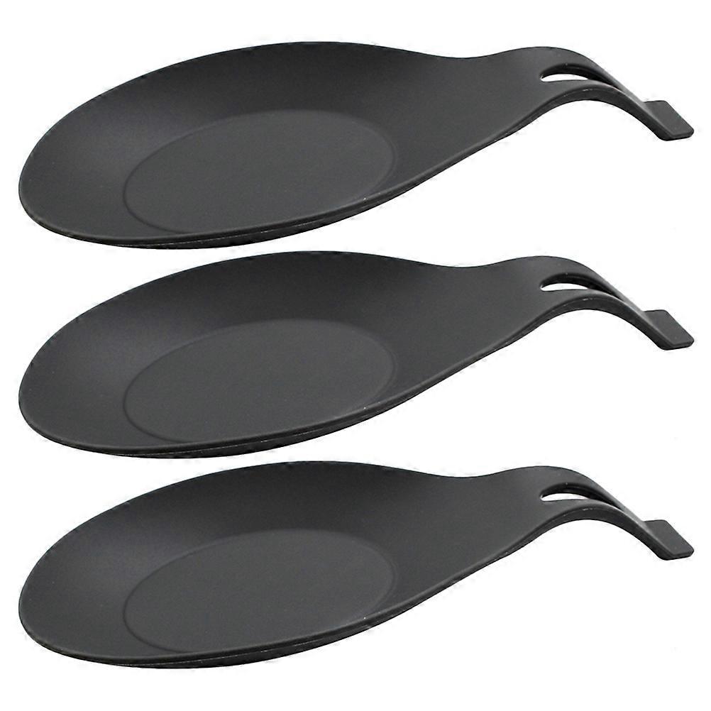 Spoon Rests For Kitchen Counter Silicone Utensil Holder Simple Style 3Pcs