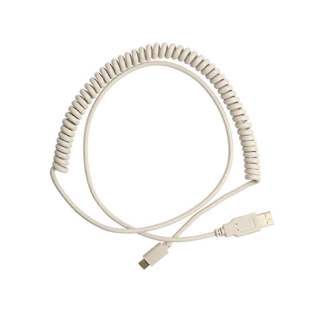 Mechanical Keyboard Spiral Cable Usb C Signal Loss Reduction Tech Enthusiasts Gaming 70X1.2X0.6CM 1Pc