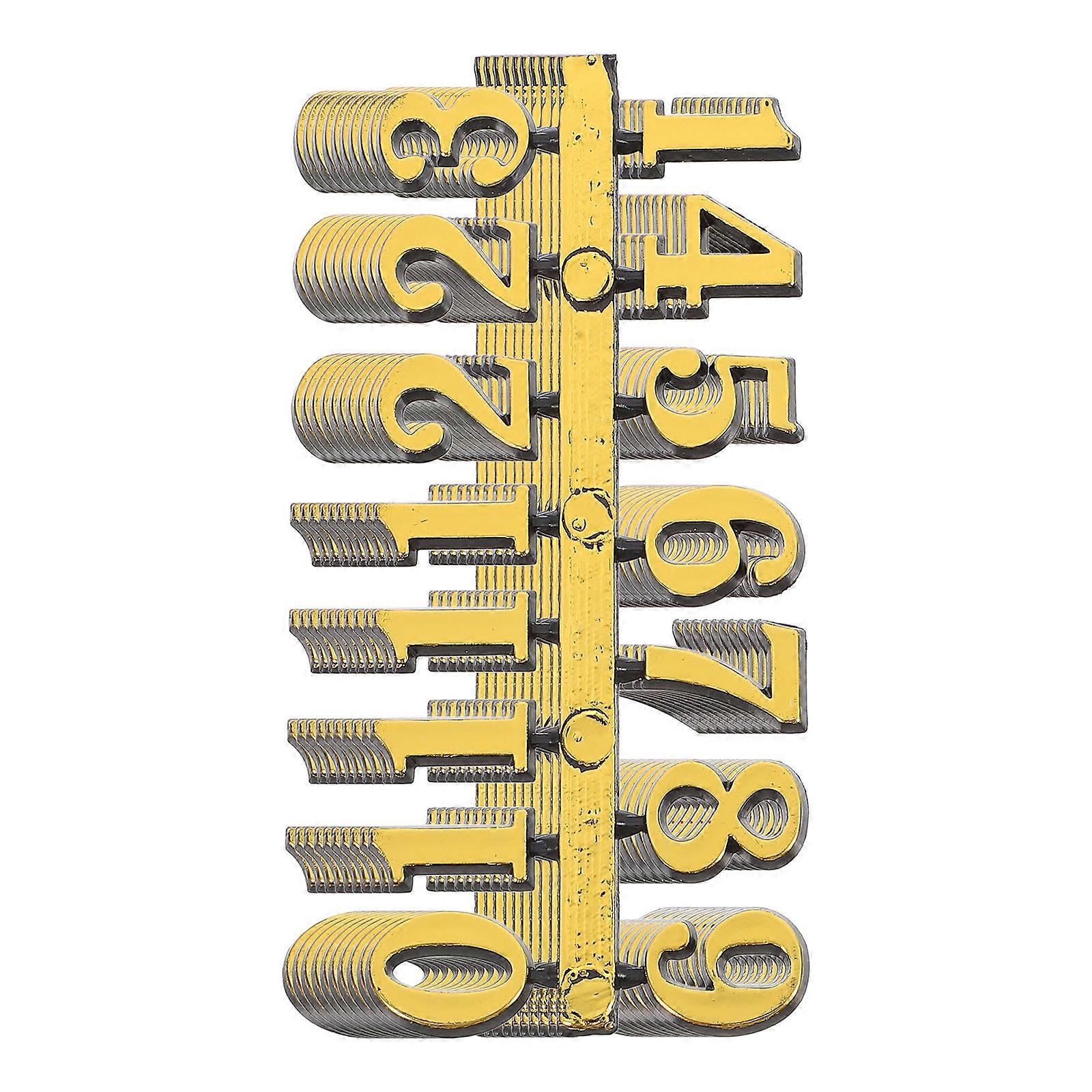 Clock Number Replacement Digital Clock Numerals Wall Clock Repair Supplies Golden Rectangular 10 Sets