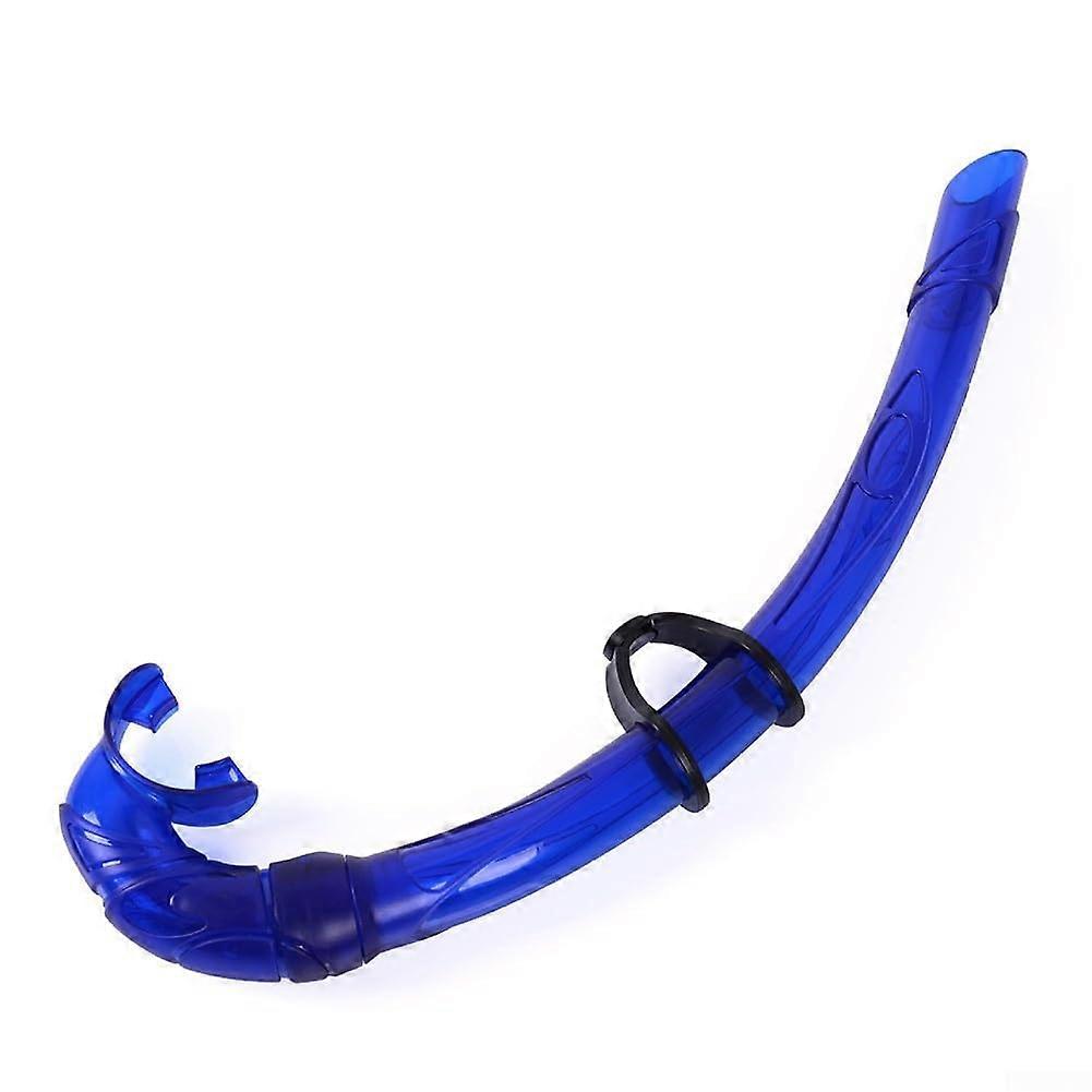 Reliable diving snorkel for explorers, PVC and improved sealing blue