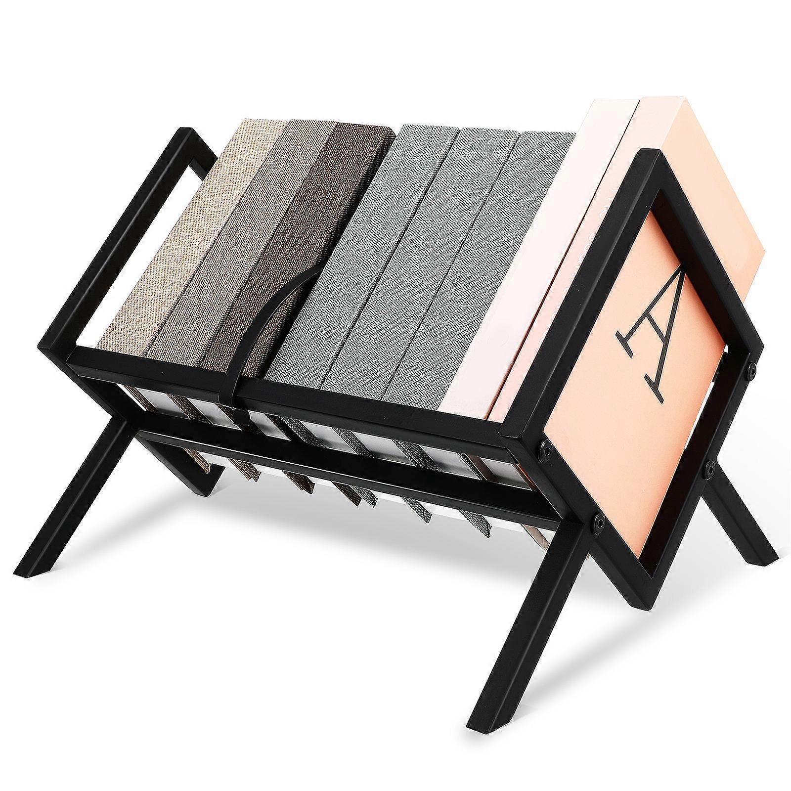 Record Storage Shelf Record Storage Rack Decor Black Iron 1Set