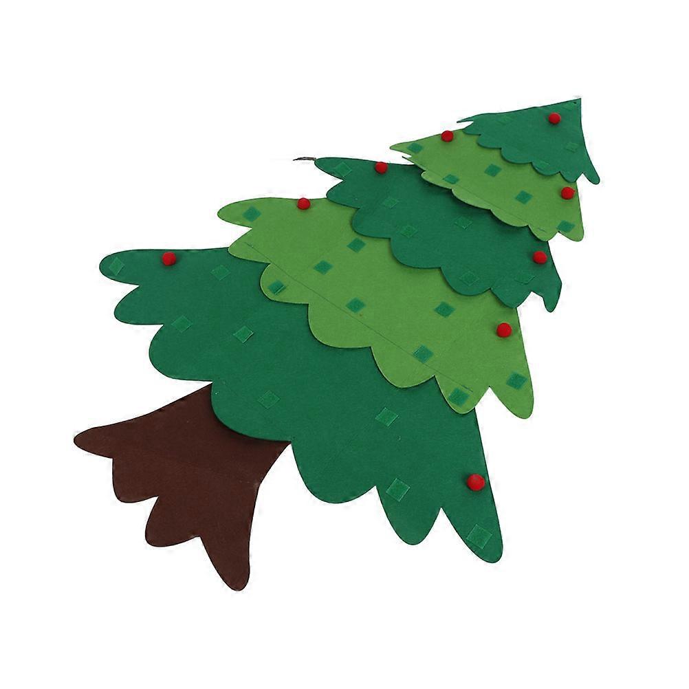 Felt Xmas Tree DIY Soft Xmas Tree with Ornaments and String Light