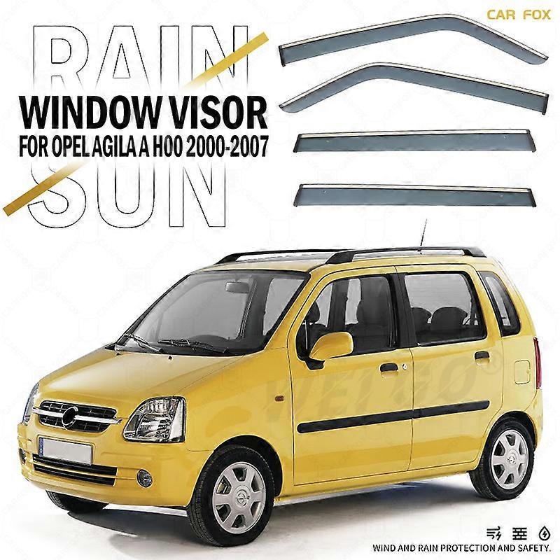 OPEL Agila 2000-2014カーウィンドウバイザーオーニングシェルターフロントガラスサイドウィンドウレインシェードオートアクセサリーカースタイリングに適用可能