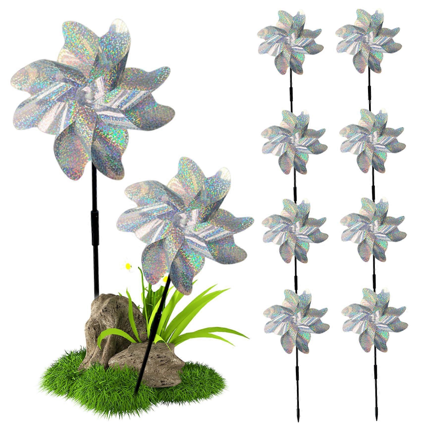 Windmills Bird protection wind 2pcs Reflective Bird scarers Pinwheel for Patio