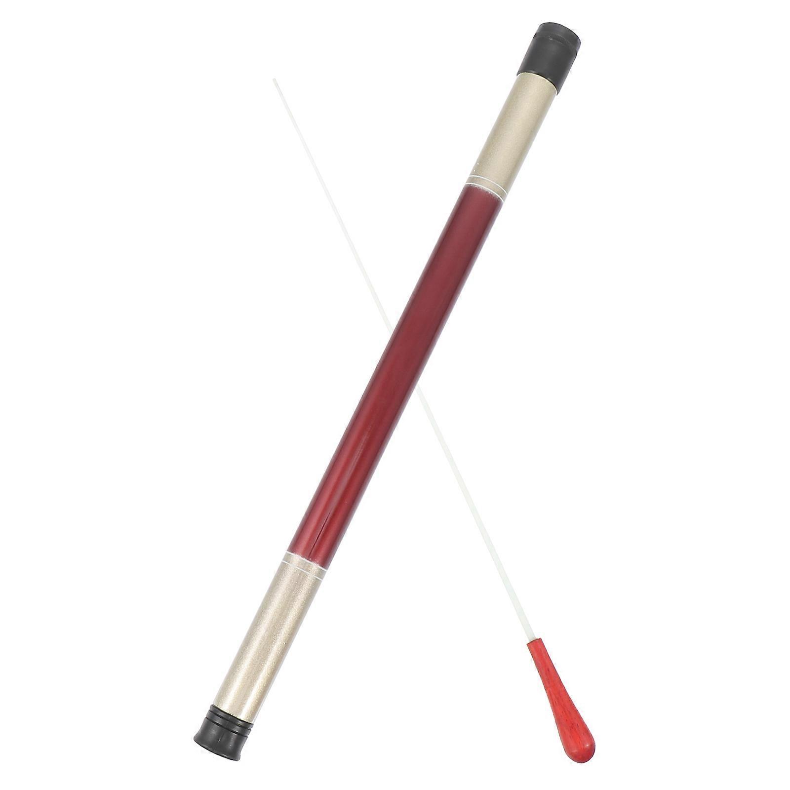 2Pcs Concert Baton Practical Music Baton for Conductors with Comfortable Long Handle in Dark Red