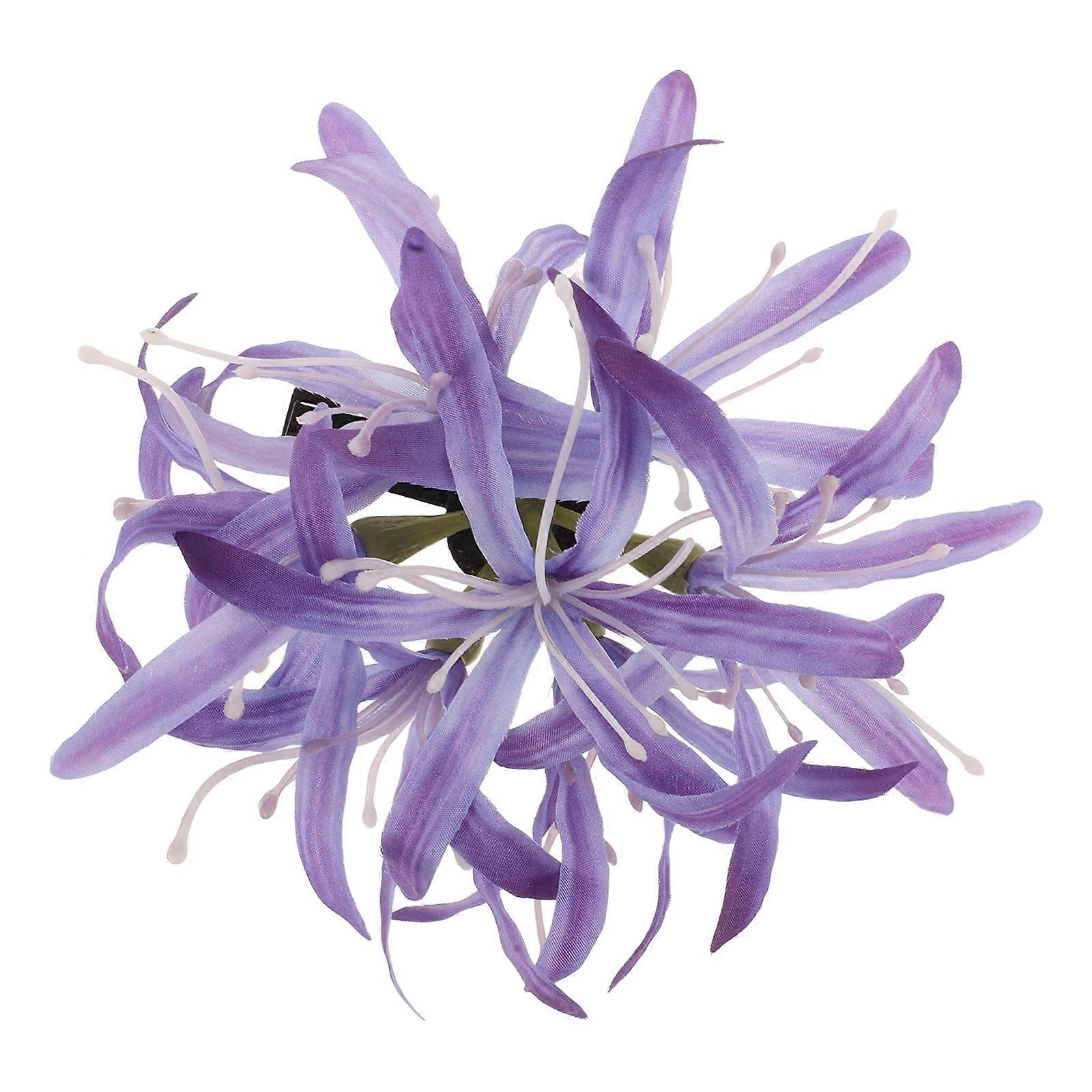 Cute Hair Clips Rustic Style Clusteramaryllis Shape Polyester Material Vacation Party Accessory 1Pcs
