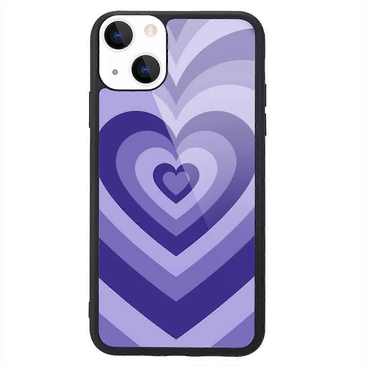 Abstract Purple Heart Phone Case for iPhone 13