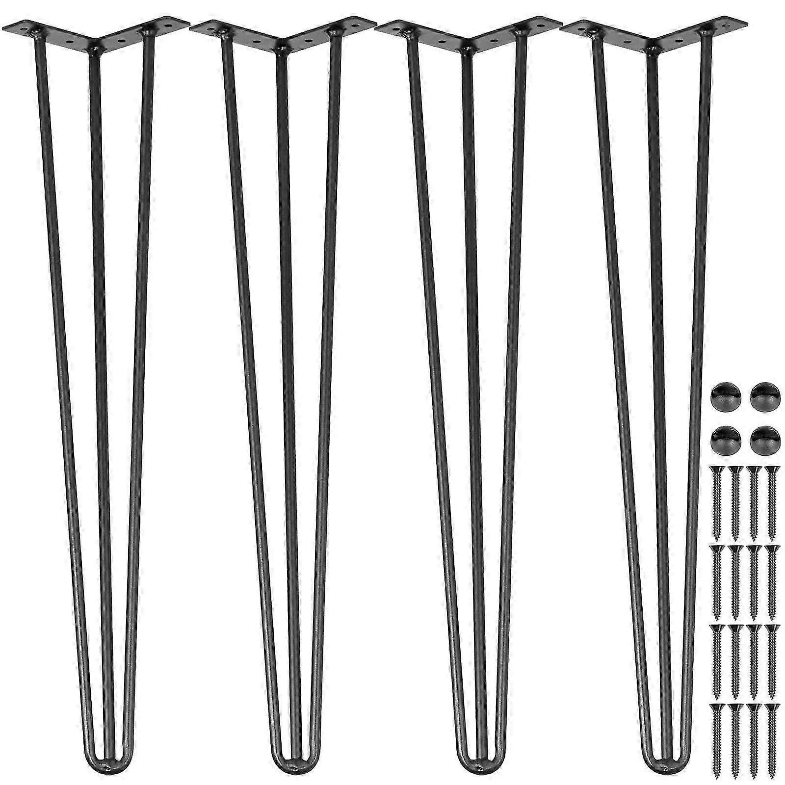 20-Inch High Set of 4 Black Table Legs Suitable for Counter Table Use