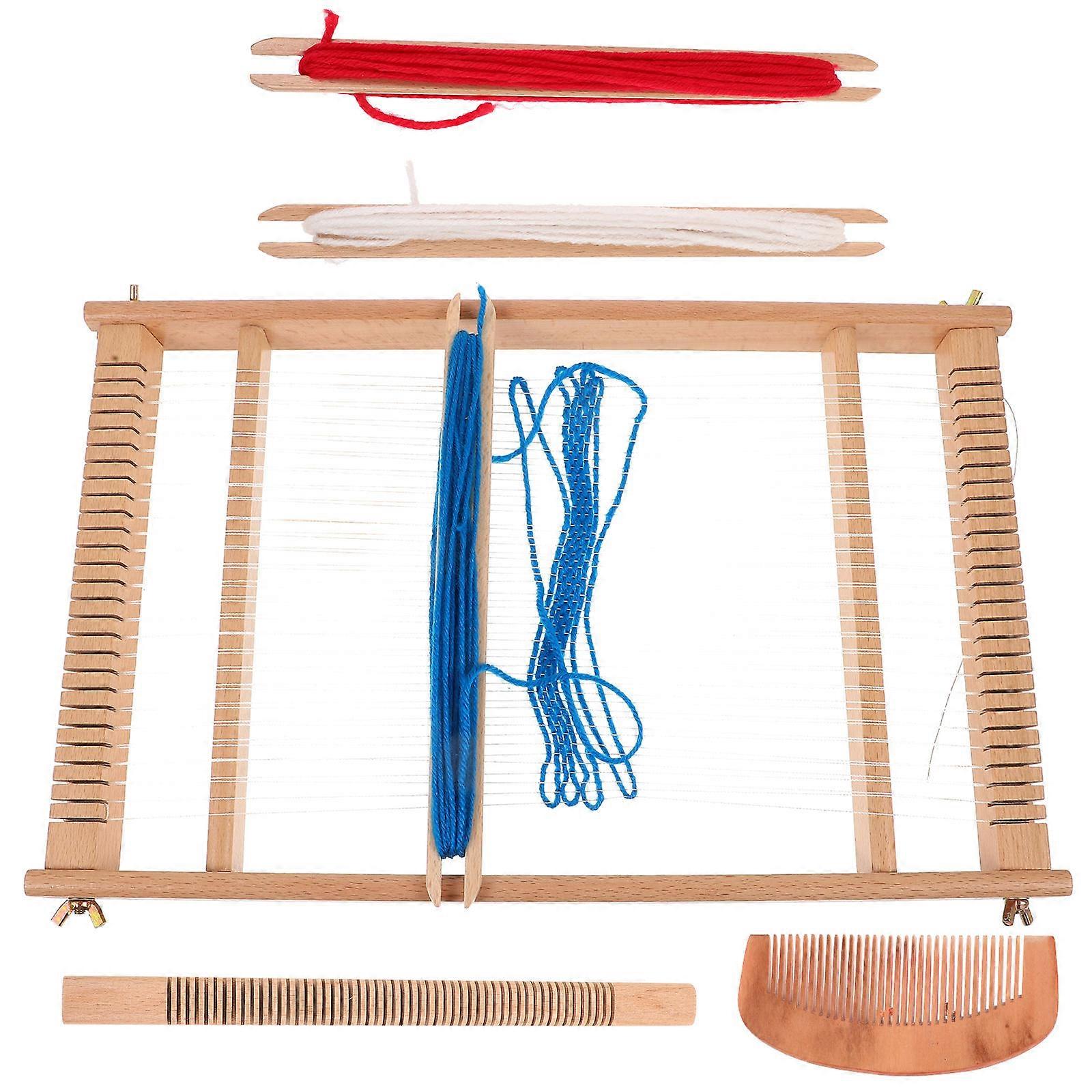 Diy Weaving Supply Weaving Loom Manual Wooden Home Use Rectangular Frame 1 Set