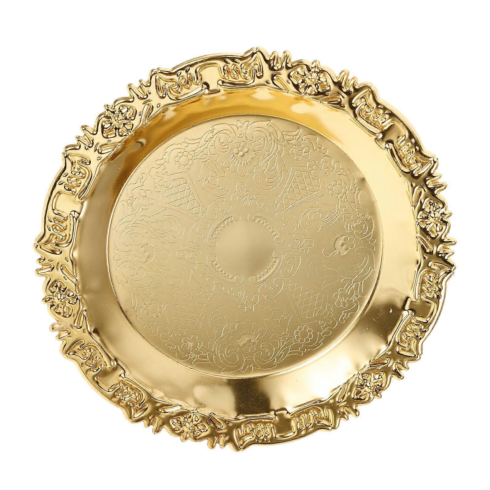 Trays For Food Serving Storage Tray Elegant Appearance Family Gathering Golden 1Pack