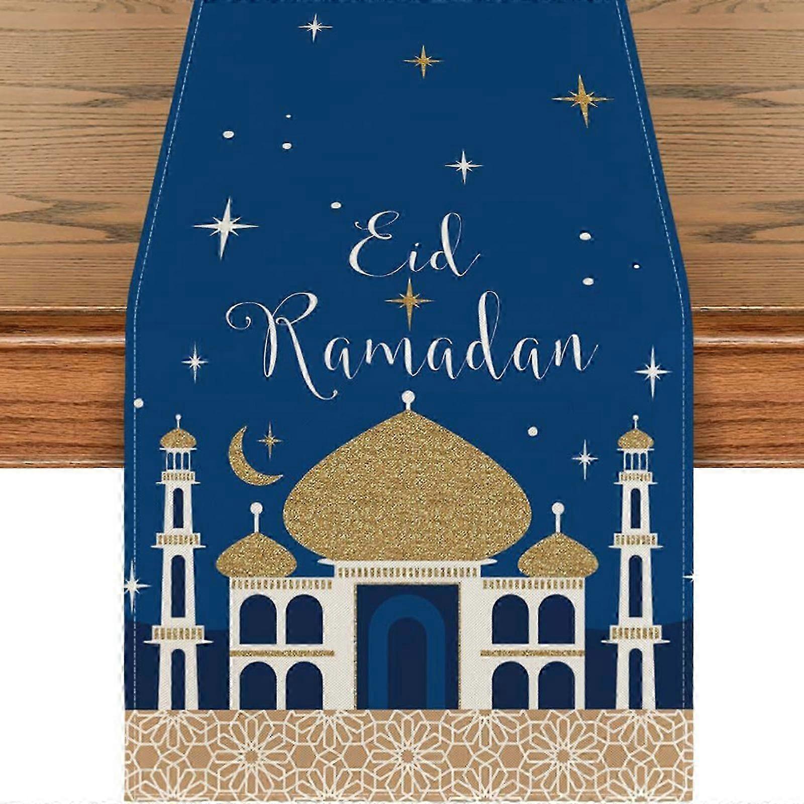 2025 Latest Model Eid Cloth Table Runner Create Festival Atmosphere DIY Table