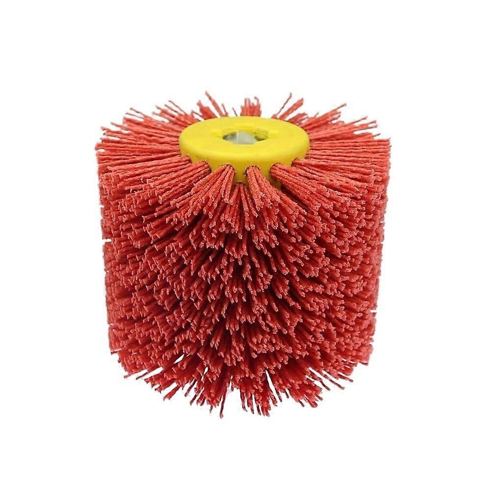 Schleifbürsten Polierscheibenbürsten 120mm x 100mm x 19mm Rot Schleifdraht Trommelbürsten P80 Für Holz Möbel Polieren