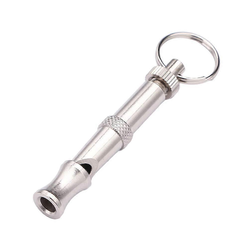 Stainless Steel Dog Whistle with Keychain, Adjustable Sound Ultrasonic Whistle for Pet Training, Durable Design