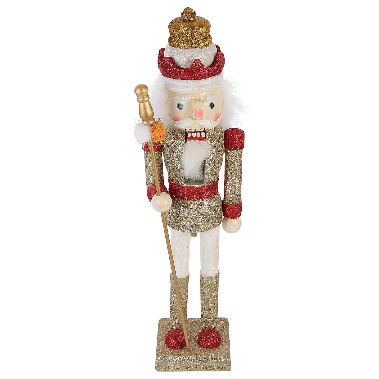 Nutcracker Table Decorations Wooden Material Home Use Car Decor 1Set