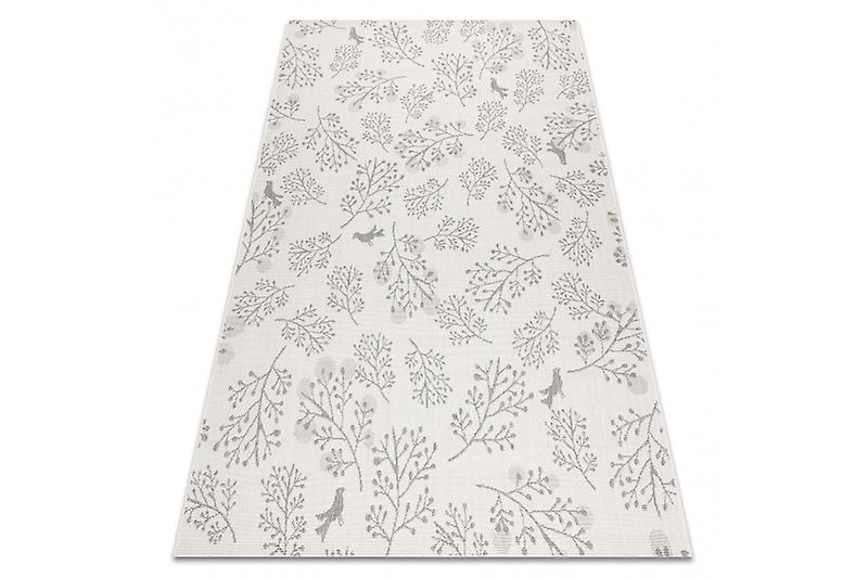Carpet FLAT 48774/367 Leaves Birds - cream grey