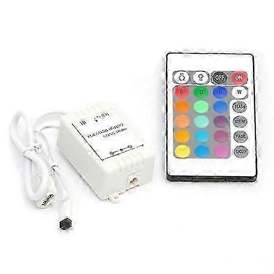 24 Button Wireless RGB LED Light Controller IR Remote 12V Dimmer