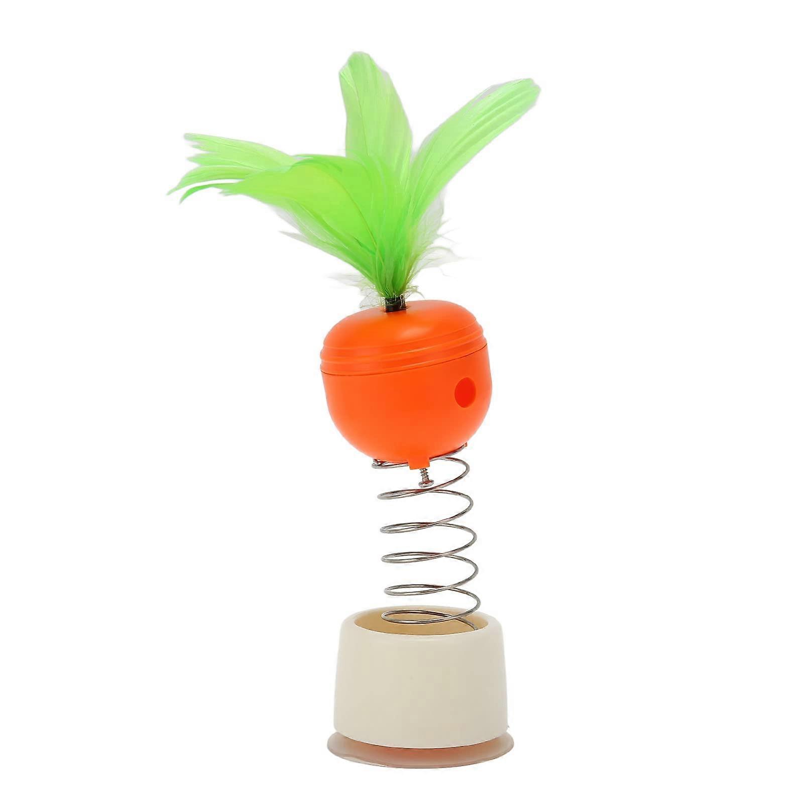 Interactive pet toy, cat dispenser to relieve boredom with suction cup base for indoor play
