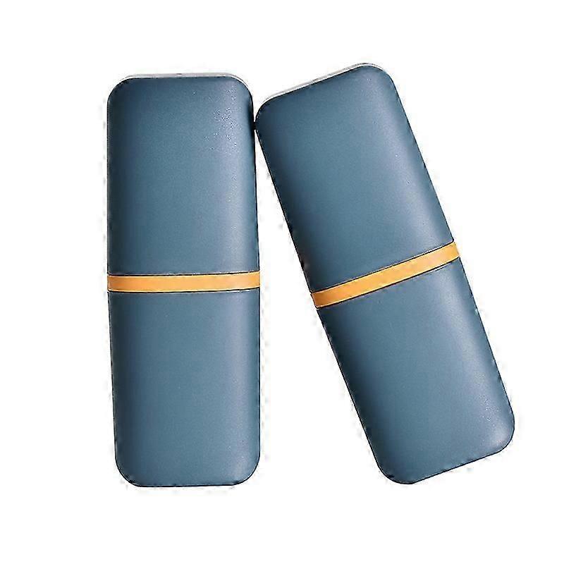 2pcs Portable Travel Plastic Toothbrush Storage Box green
