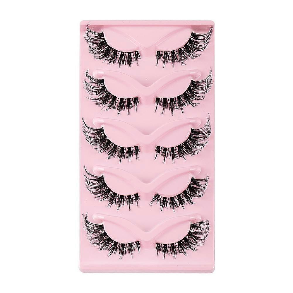 3D False Eyelashes, Natural & Fluffy - Handmade Small Clusters for Reusable Beauty