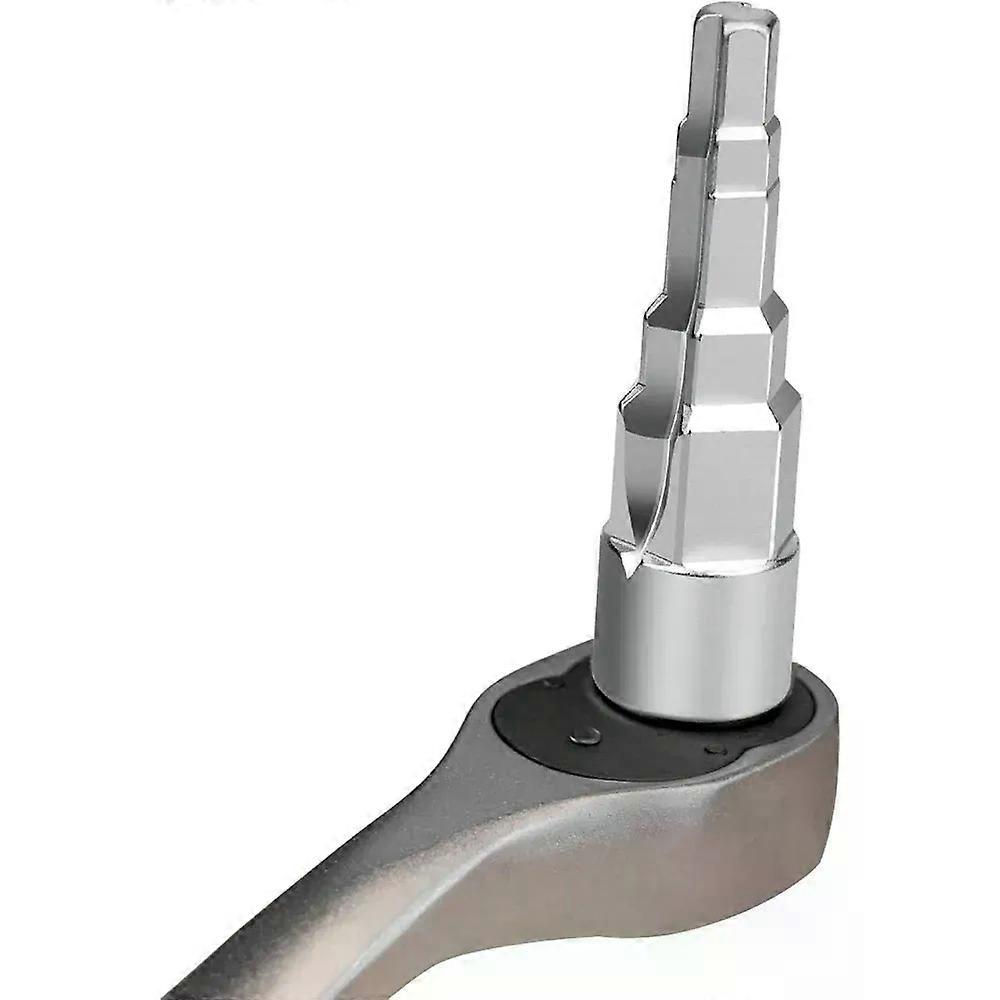 Universal Square Socket Step Wrench 1/2 5-Stage Radiator Spud Wrench for Four Directions - Tool for Home Auto Repair