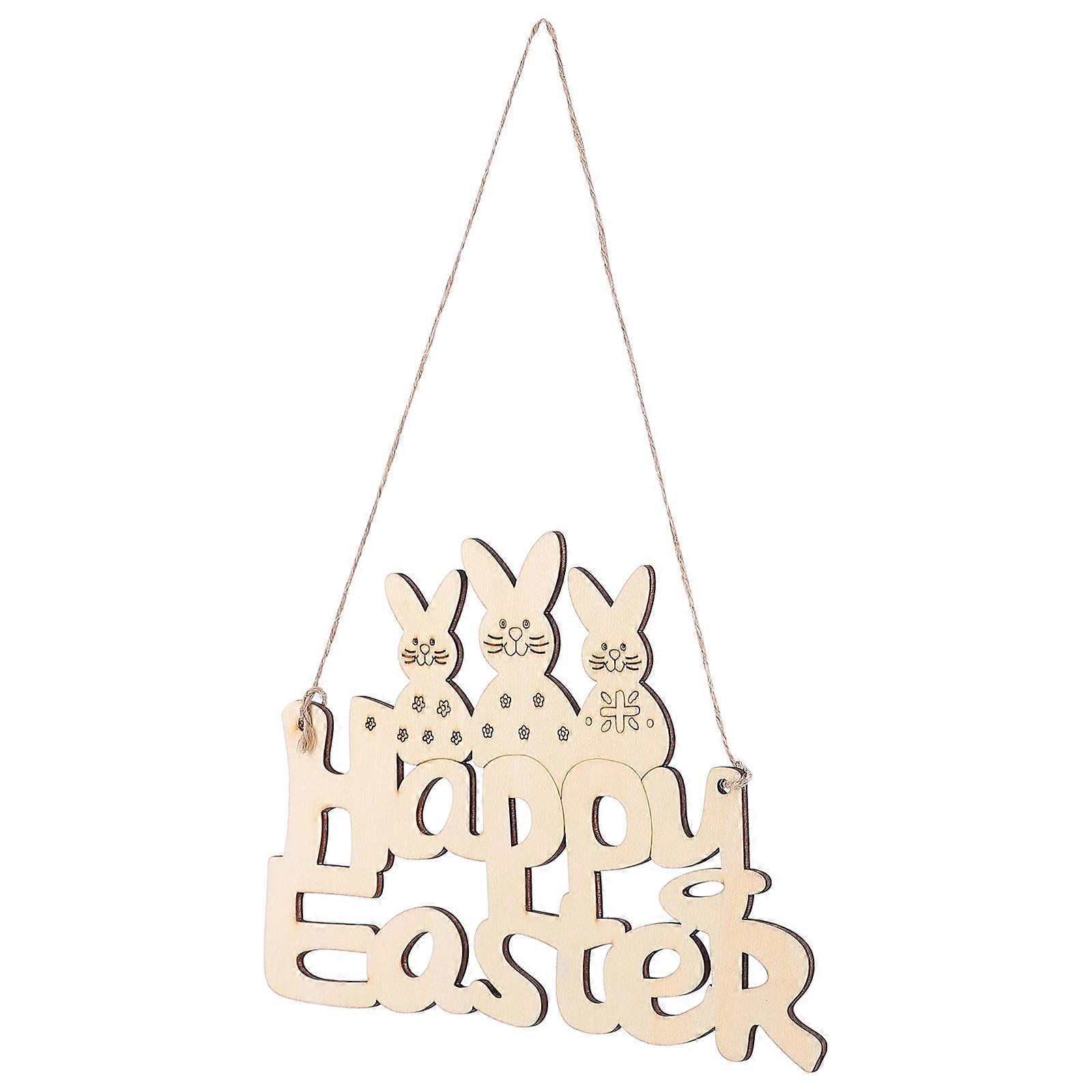 Hanging Decorations for Home Easter Hanging Sign Door Decoration 20.5x14.6cm 1Pack
